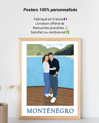 Affiche couple personnalisée - Seaposter